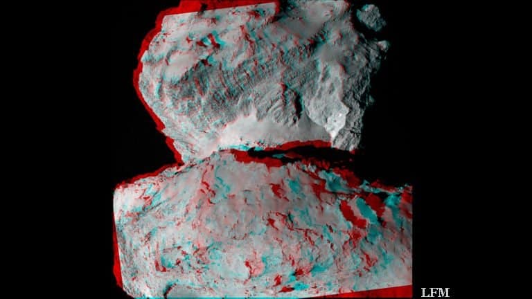 Komet Churyumov-Gerasimenko in 3D – Stereobilder von Rosetta