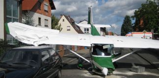 Notlandung einer Cessna in Stockstadt