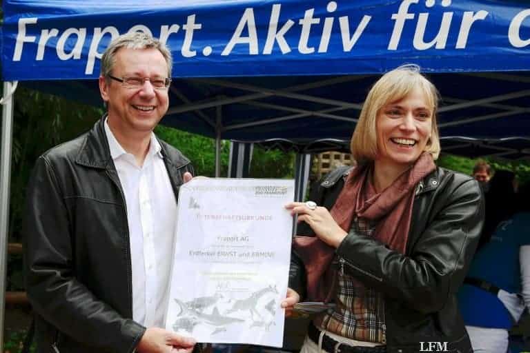 Kinder am Fraport mit Fuggi, Ernst und Ermine