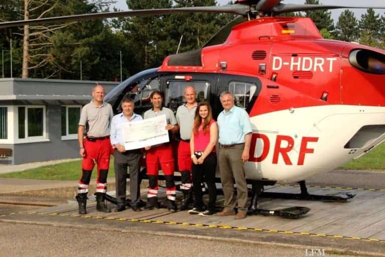 Spende für DRF Rettungshubschrauber-Station in Leonberg
