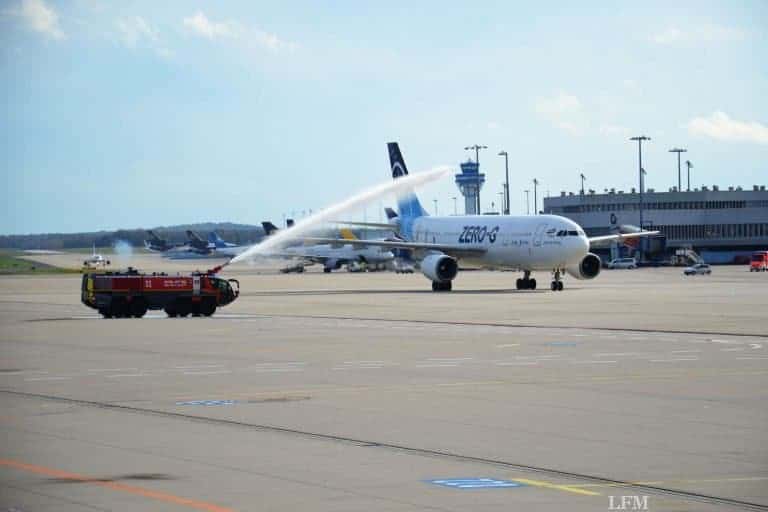 Letzter Flug des Airbus A300 ZERO-G: Herzlicher Empfang in Köln/Bonn