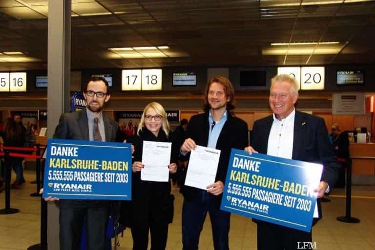 5.555.555 Ryanair-Passagiere am Flughafen Karlsruhe/Baden-Baden