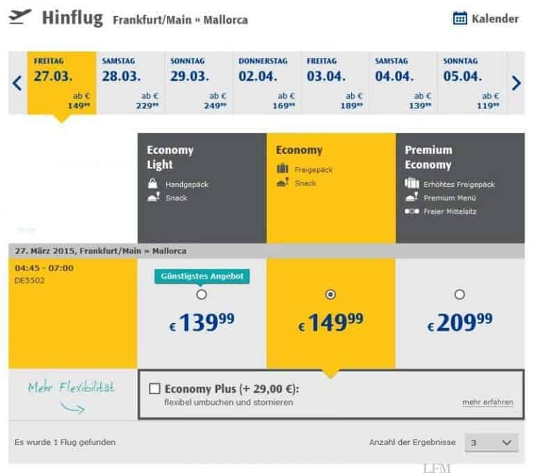 Condor bietet individuelle Leistungen durch flexiblen Tarif