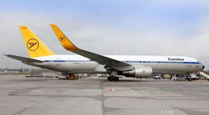 Condor tauft Boeing 767 im Retro-Look