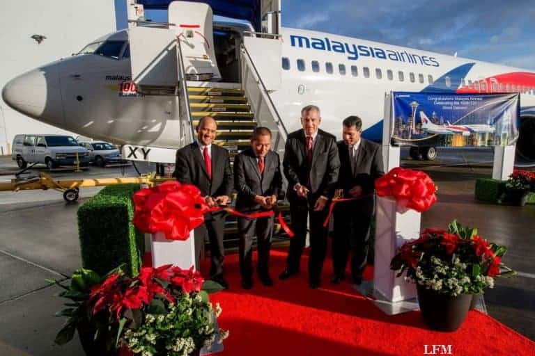 Malaysia Airlines bekommt 100. 737-Flugzeug von Boeing