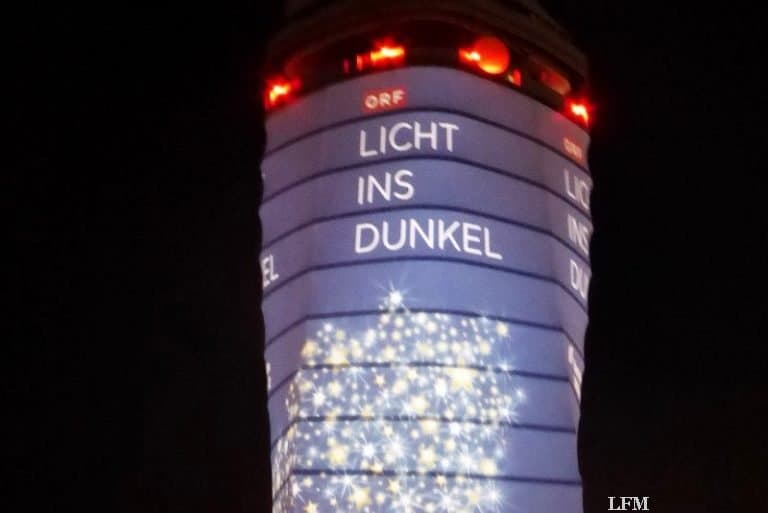 Austro Control Tower: Botschaften durch besondere Beleuchtung