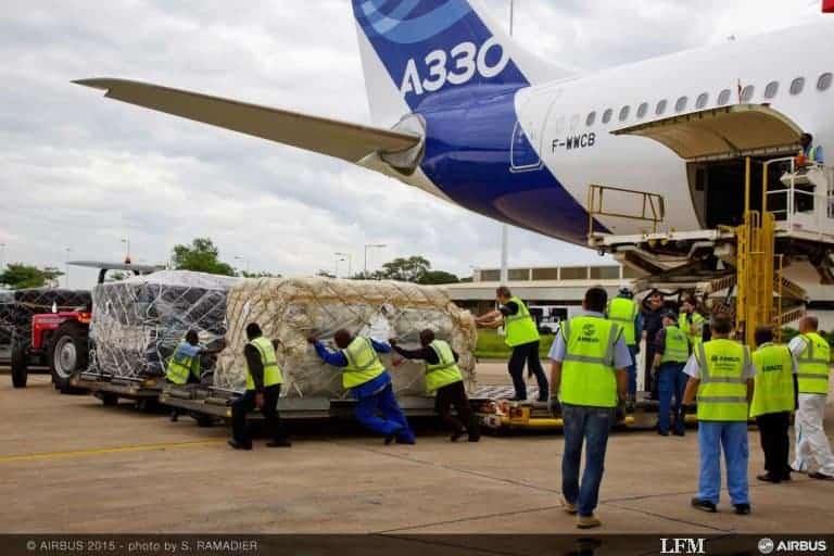 Airbus Testflugzeug bringt 33 Tonnen Hilfsgüter nach Malawi
