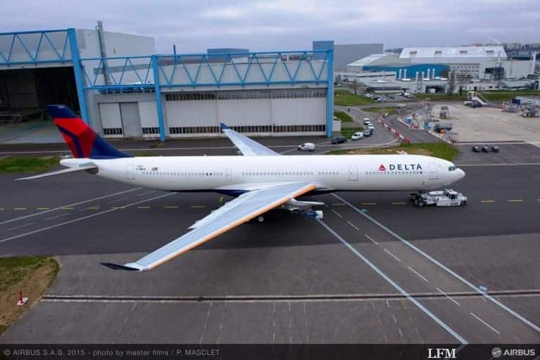 A330-300 mit 242 Tonnen MTOW fertig in Farben der Delta Air Lines