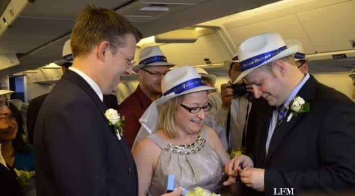 Hochzeit im Flieger nach Puerto Rico