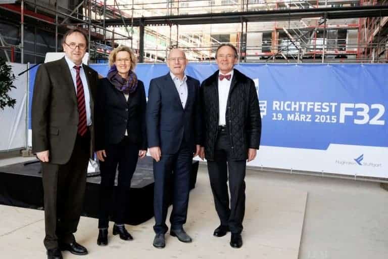 Zentrale der Flughafengesellschaft Stuttgart feiert Richtfest