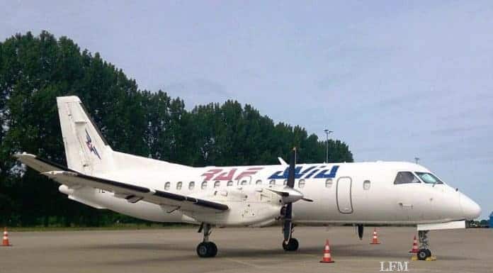 Saab 340 Frachter der RAF AVIA am Cochstedt Airport