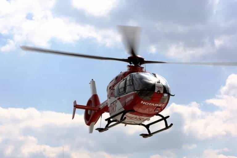 DRF Hubschrauber heben von Angermünde ab