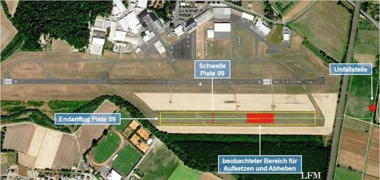 Verkehrspilot stürzte mit Aquila vor die Graspiste in EDFE