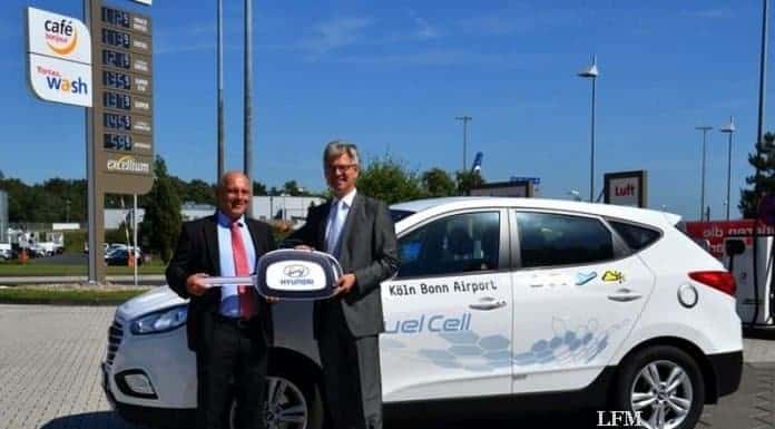 Wasserstoffantrieb am Köln/Bonn Airport mit Hyundai ix35 Fuel Cell