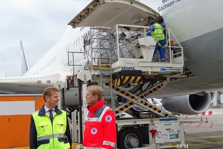 Lufthansa Cargo unterstützt Deutschland mit Boeing 747-8 Hilfsflug
