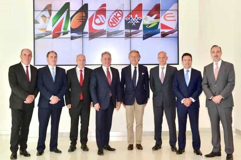 Airlines um Etihad Airways beraten über Strategien