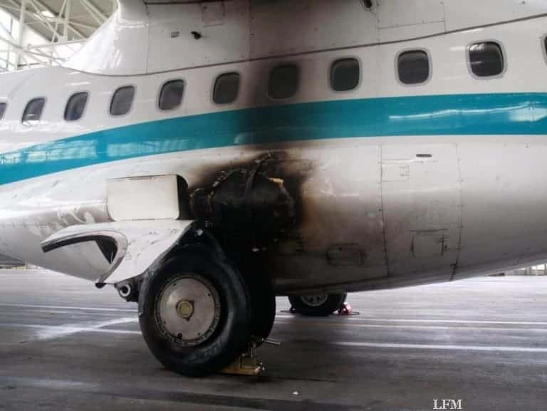 Bremszylinder gerissen: Reifen einer ATR 72 fingen Feuer