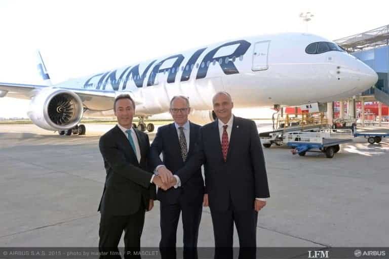 Erster Airbus A350 XWB an Finnair übergeben