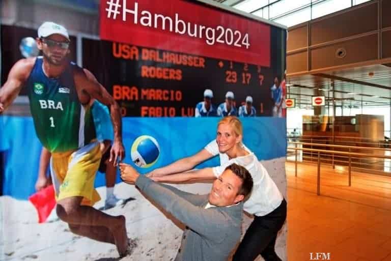 Flughafen Hamburg illustriert für Olympia in der Stadt