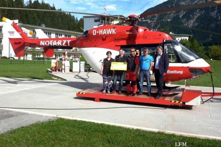 Spende aus Dankbarkeit für ARA Flugrettung