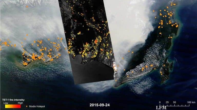 Technologieträger TET-1 mit einzigartigem Blick aufs Feuer