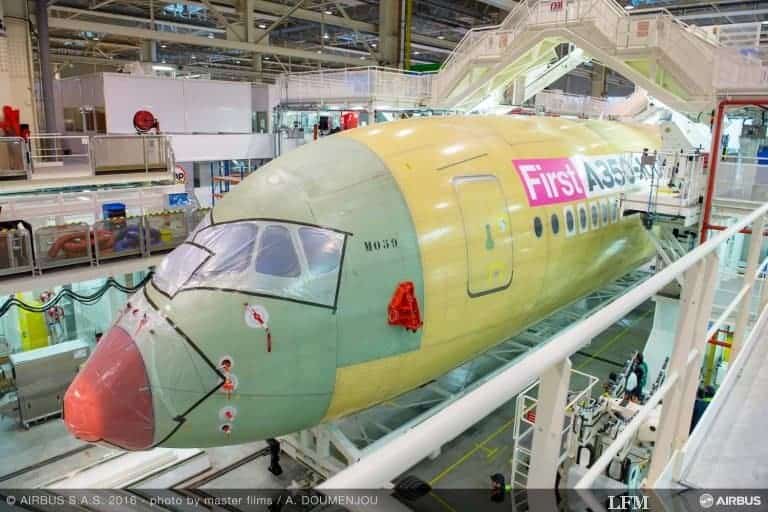 Final Assembly für ersten Airbus A350-1000 XWB