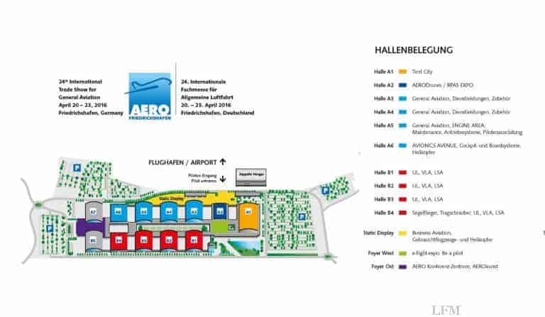 Übersicht der AERO Friedrichshafen 2016