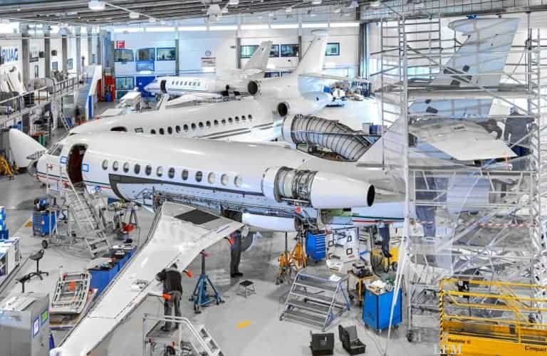 C-Checks an Falcon 2000 und Falcon 900B gleichzeitig