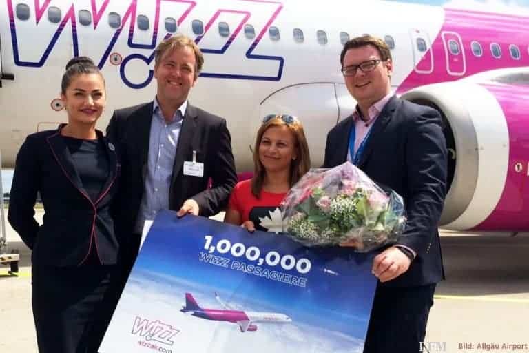 Wizz Air mit 1.000.000 Fluggästen in Memmingen