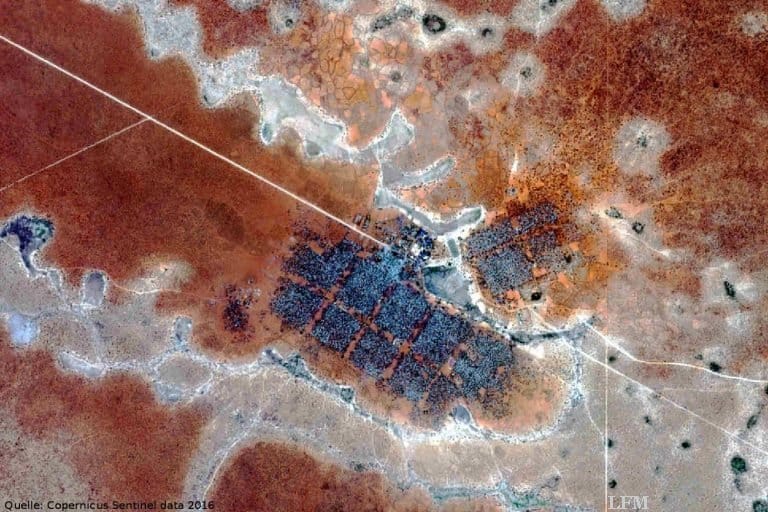 Satelliten machen Bewegungen in Flüchtlingslagern deutlich