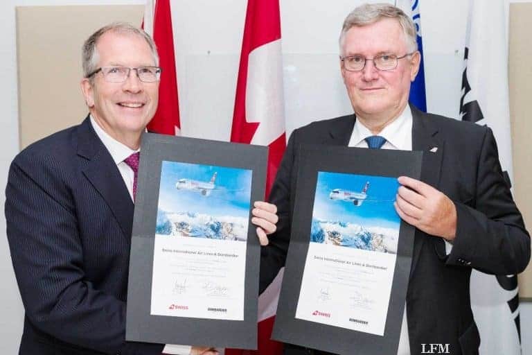 Bombardier übergibt erste CS100 an SWISS