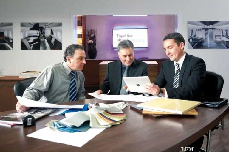 Showroom für Cabin Interiors von Ruag in München