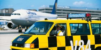 Vorfeldaufsicht am Flughafen Frankfurt