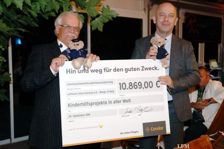 Spendenerlös für Wings of Help