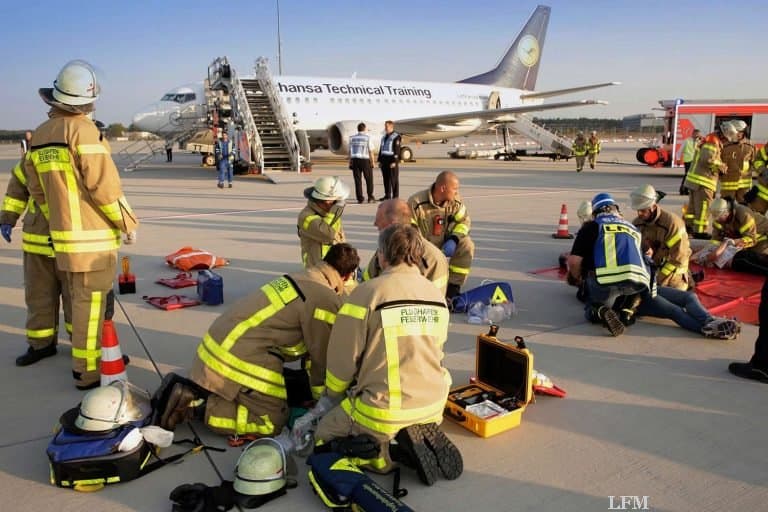 Flugzeug in Turbulenzen: Sicherheitsübung in Frankfurt
