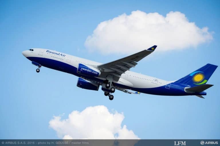 A330 fliegt erstmals für RwandAir