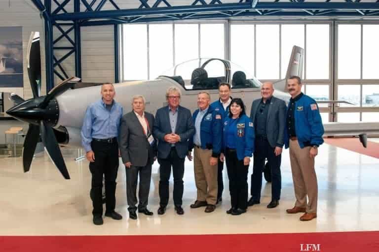 Austronauten besuchen Diamond Aircraft in Österreich
