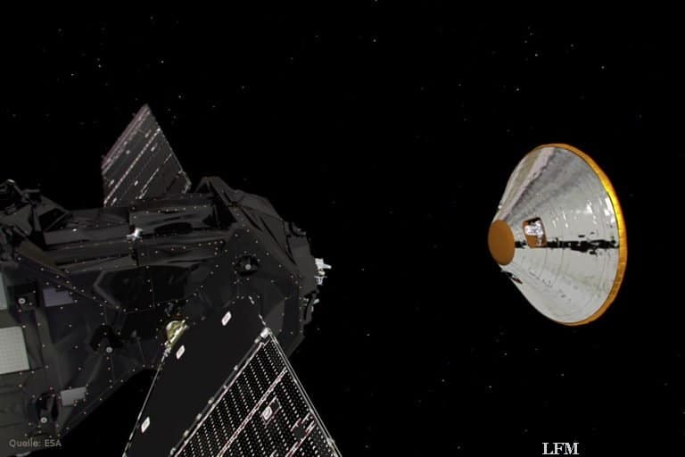 Marssonde entkoppelt Landeeinheit