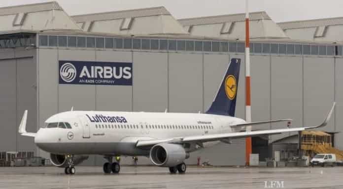 Lufthansa holt ihren ersten Airbus A320 mit Sharklets ab