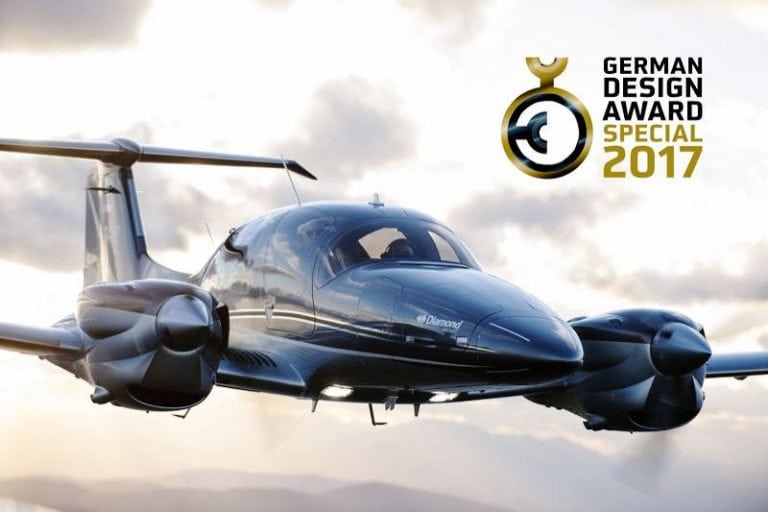 Flugzeug DA62 erhält German Design Award