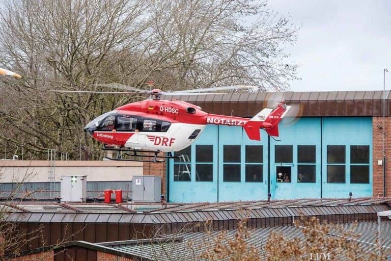 EC 145 Rettungshubschrauber über Schleswig-Holstein
