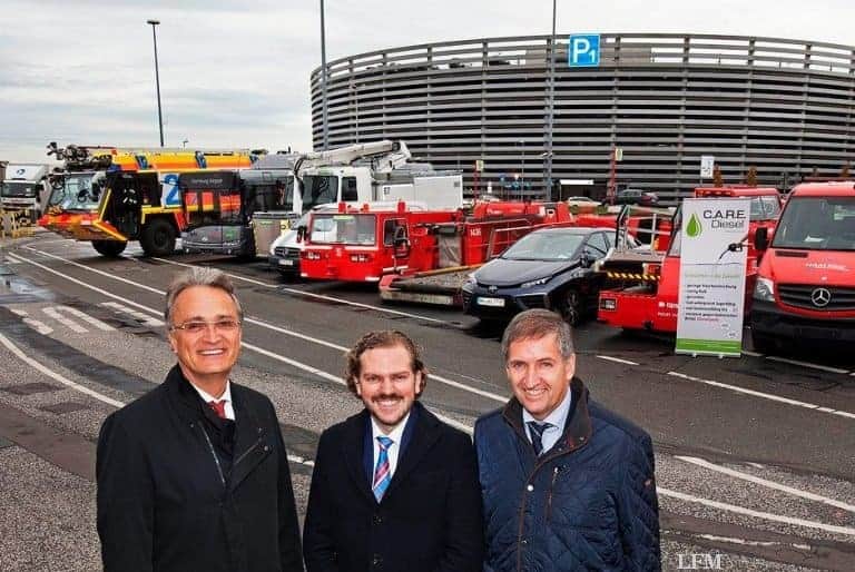 Dieselfahrzeuge am Hamburg Airport fahren mit „Biomüll“