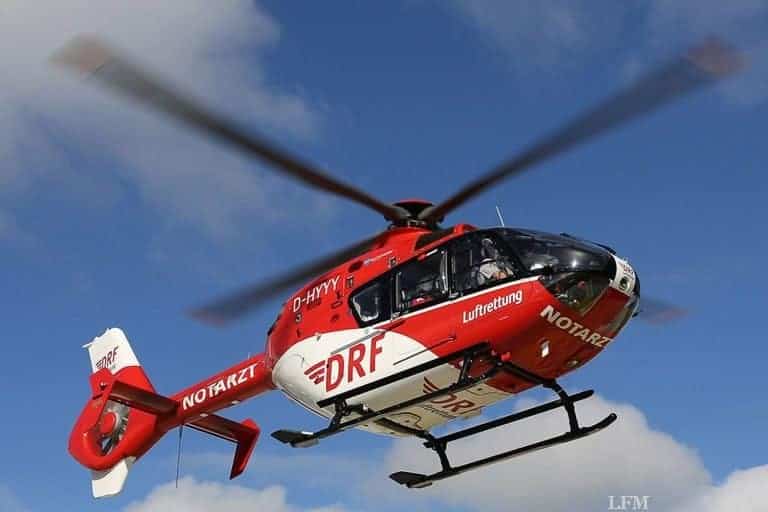 Rettungshubschrauber von Laser geblendet