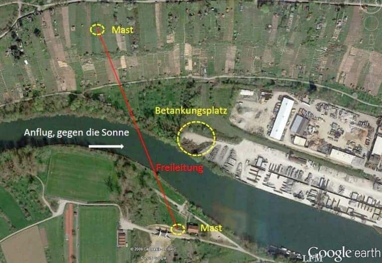 Hubschrauber kappte 20.000 Volt-Stromleitung