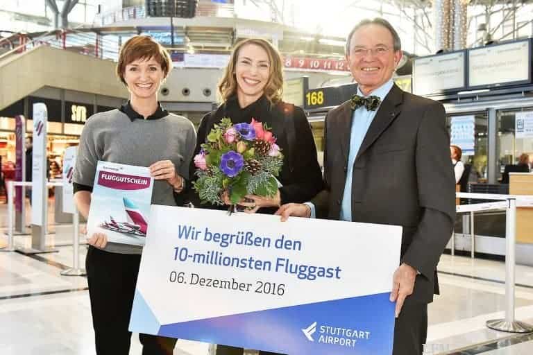 10.000.000 Fluggäste 2016 am Flughafen Stuttgart