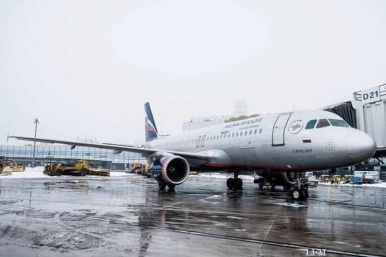 Aeroflot A320 startet Wien – Moskau