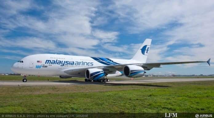 100. Airbus A380 an Malaysia Airlines geliefert