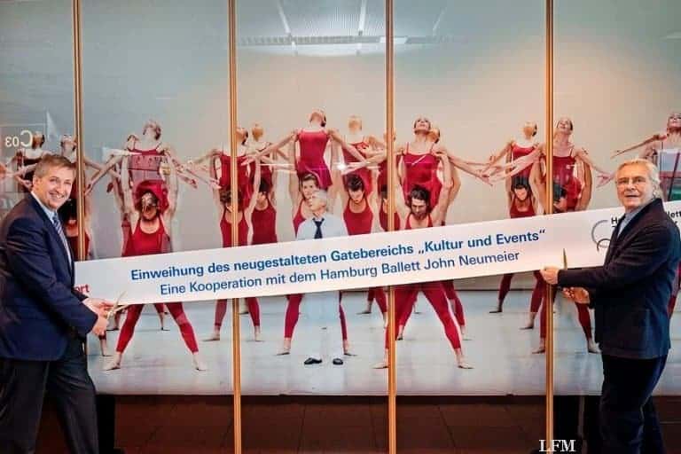 Flair von Hamburg schon am Pier im Flughafen