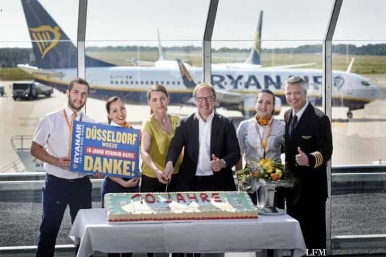 Ryanair feierte eine Dekade mit Basis am Flughafen Weeze