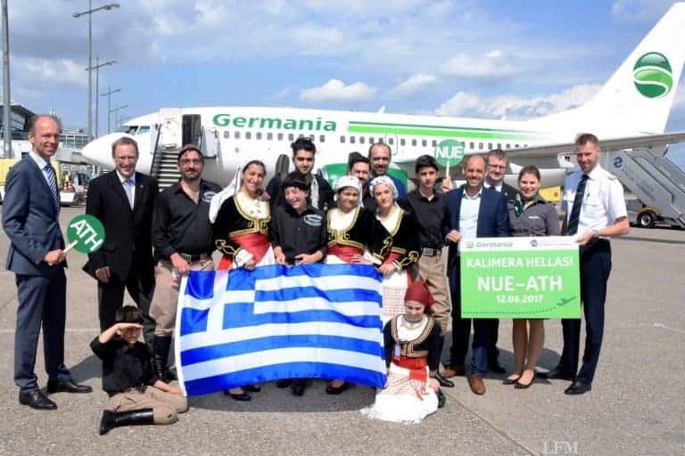 Ferienflieger Germania nimmt Nürnberg – Athen auf